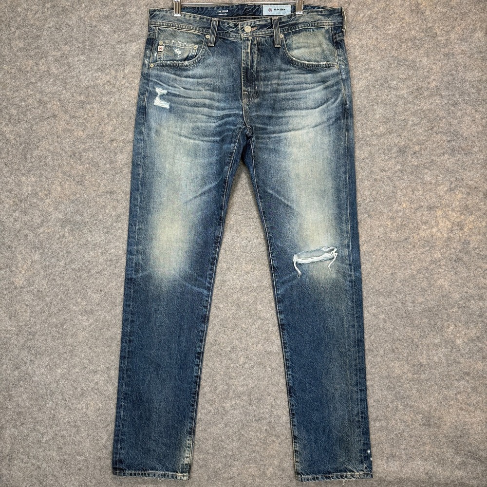Adriano Goldschmied The Tellis‎ Jeans Mens 34 Modern Slim Distressed Pants 34x33